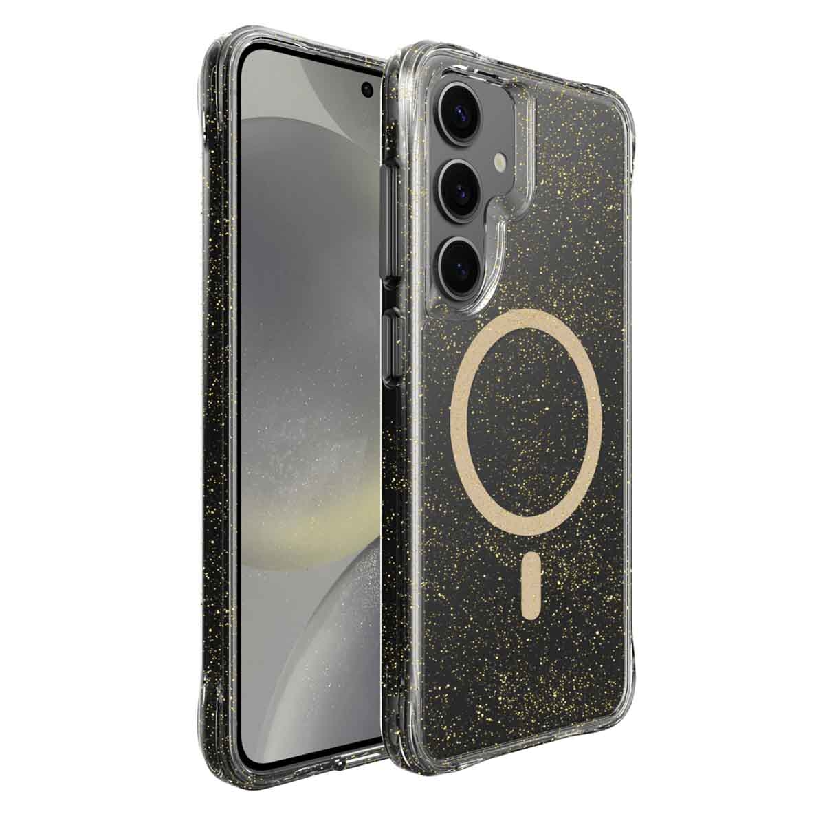 imoshion Klare Glitter Backcover mit MagSafe für das Samsung Galaxy S24 - Gold