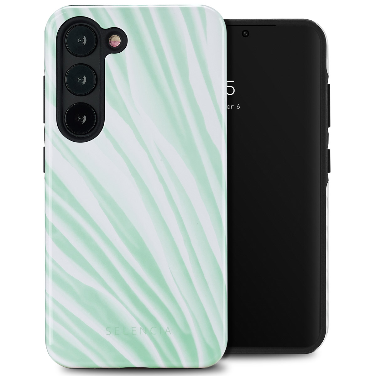 Selencia Vivid Back Cover für das Samsung Galaxy S23 - Nature Grayed Jade