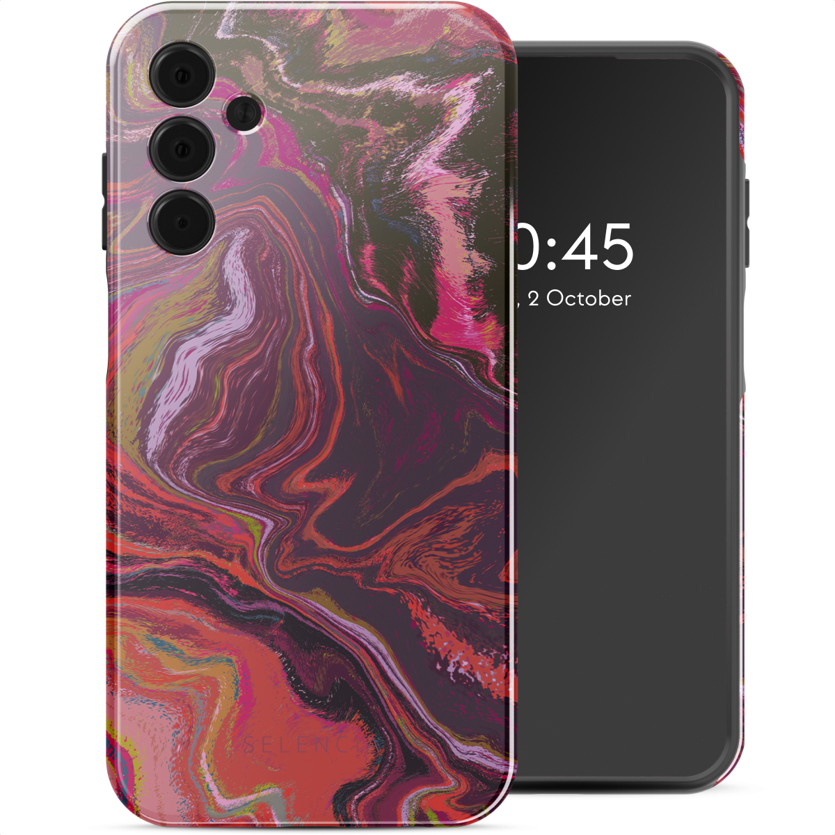 Selencia Vivid Back Cover für das Samsung Galaxy A15 (5G) - Marble Purple