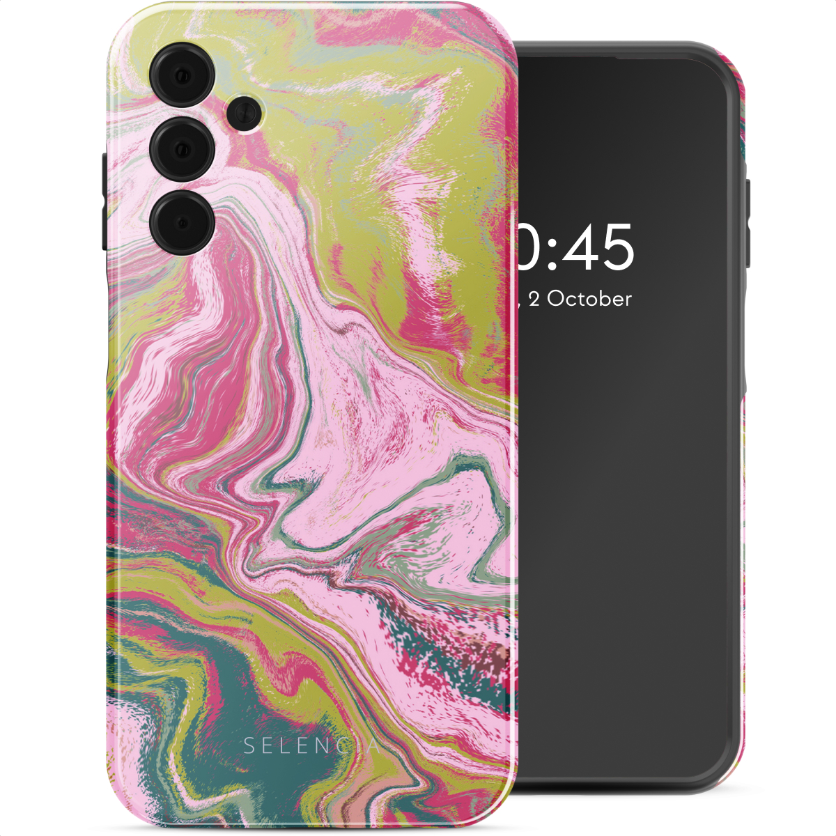 Selencia Vivid Back Cover für das Samsung Galaxy A15 (5G) - Marble Pink