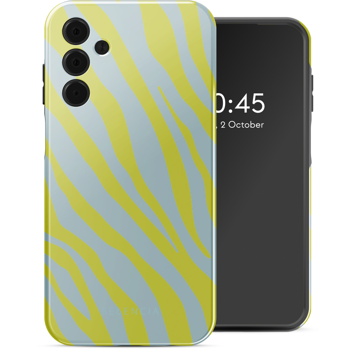Selencia Vivid Back Cover für das Samsung Galaxy A15 (5G) - Zebra Winter Sky Titanium Yellow