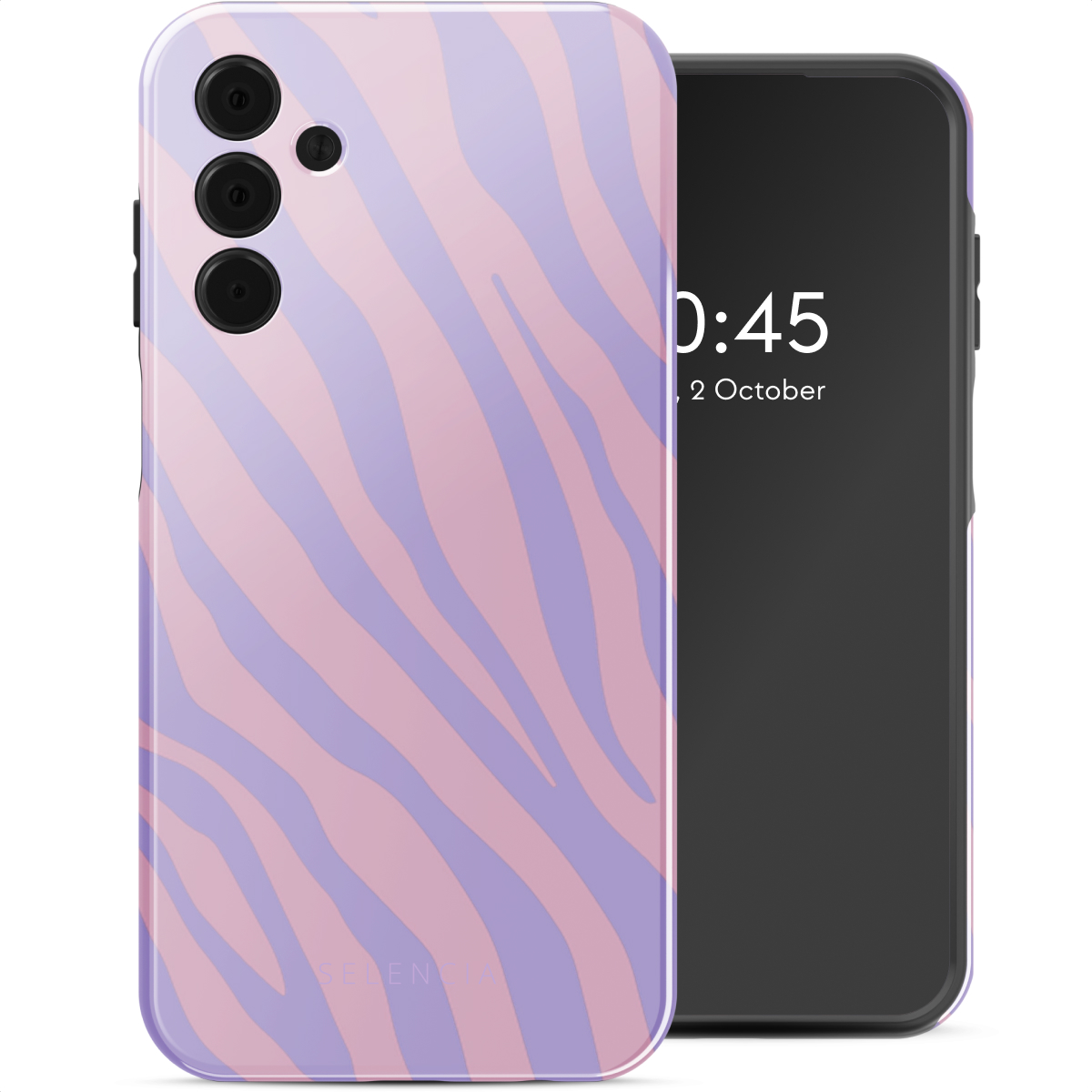 Selencia Vivid Back Cover für das Samsung Galaxy A15 (5G/4G) - Zebra Light Pink Lilac