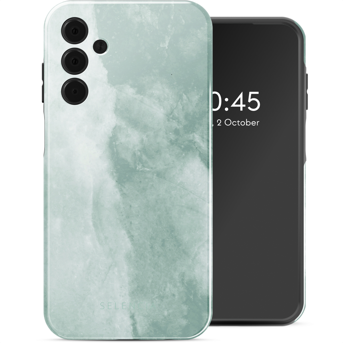 Selencia Vivid Back Cover für das Samsung Galaxy A15 (5G) - Marble Grayed Jade