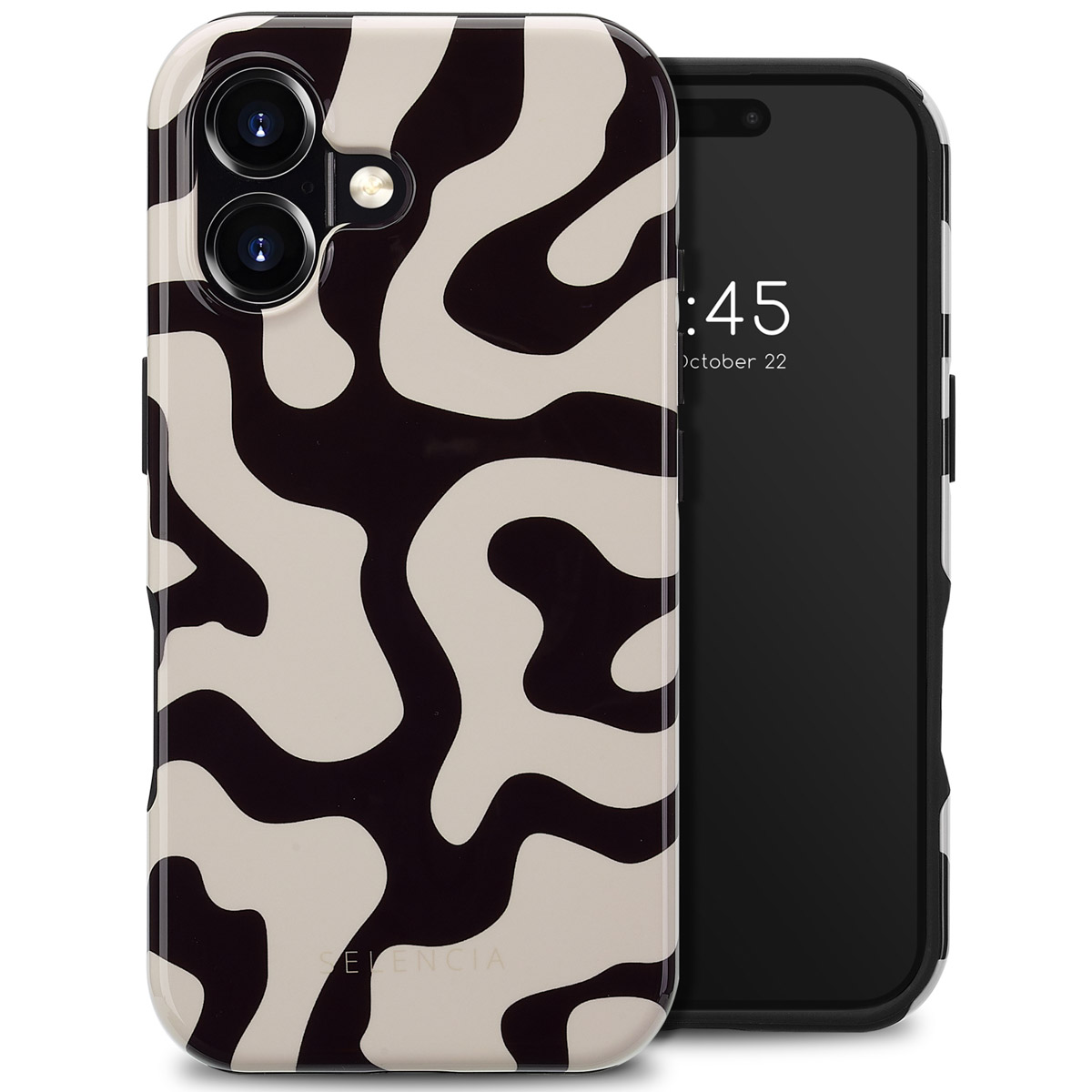 Selencia Vivid Rückabdeckung mit MagSafe für das Apple iPhone 16 - Art Wave Black