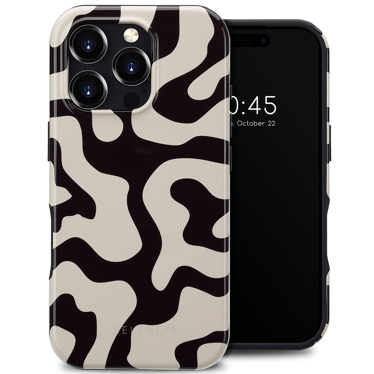 Selencia Vivid Rückabdeckung mit MagSafe für das Apple iPhone 16 Pro - Art Wave Black