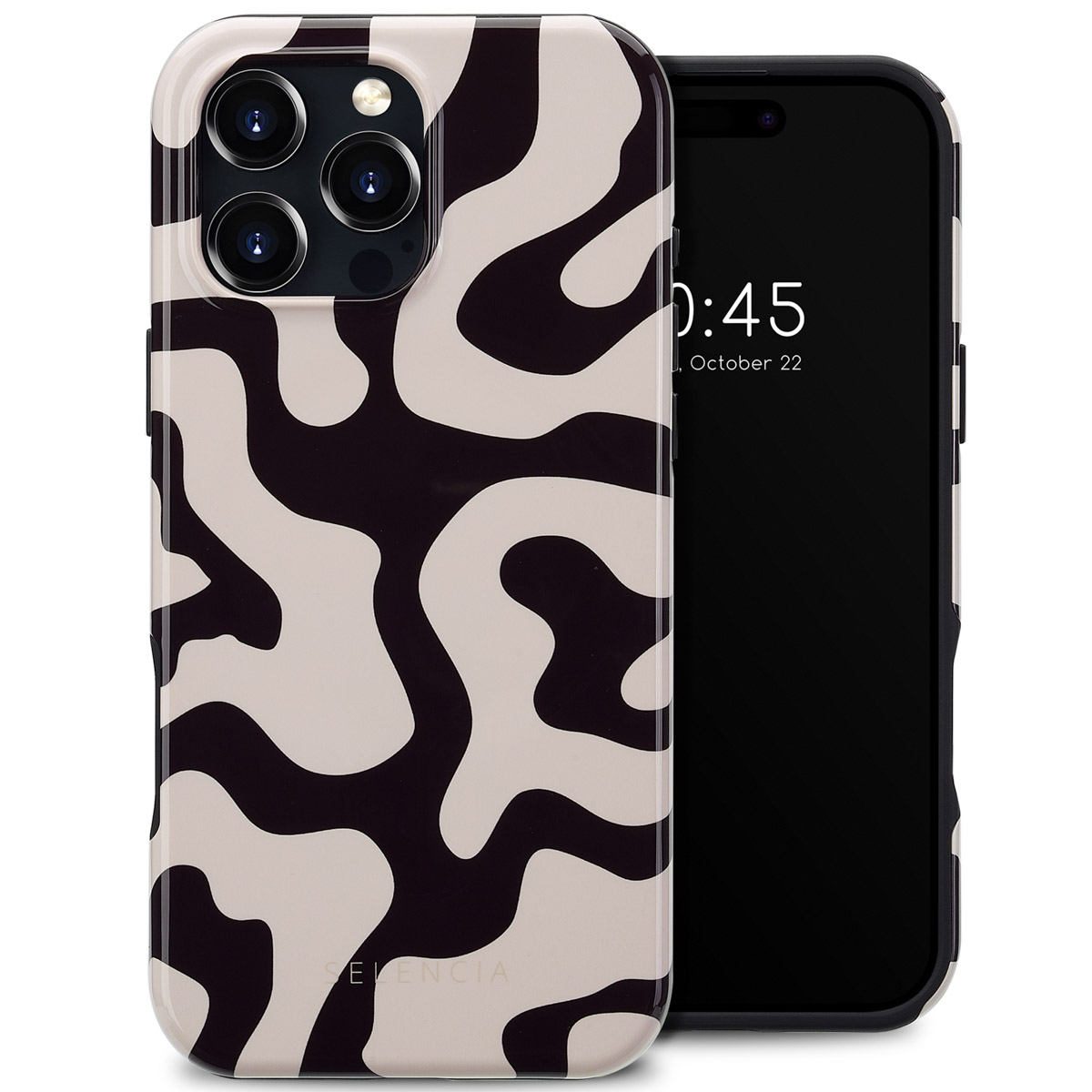 Selencia Vivid Rückabdeckung mit MagSafe für das Apple iPhone 16 Pro Max - Art Wave Black