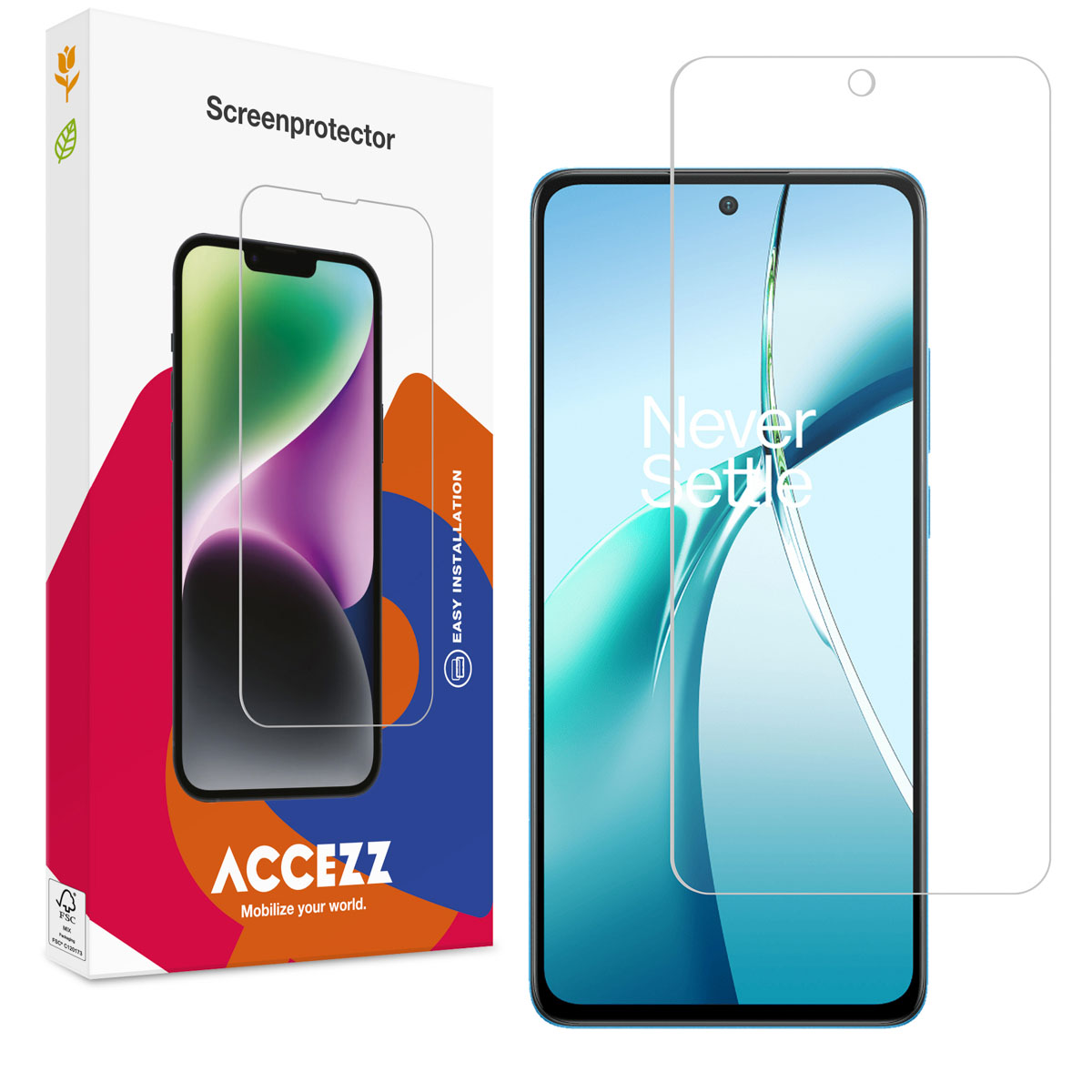 Accezz Screen Protector aus gehärtetem Glas für das OnePlus Nord CE 4 Lite 5G
