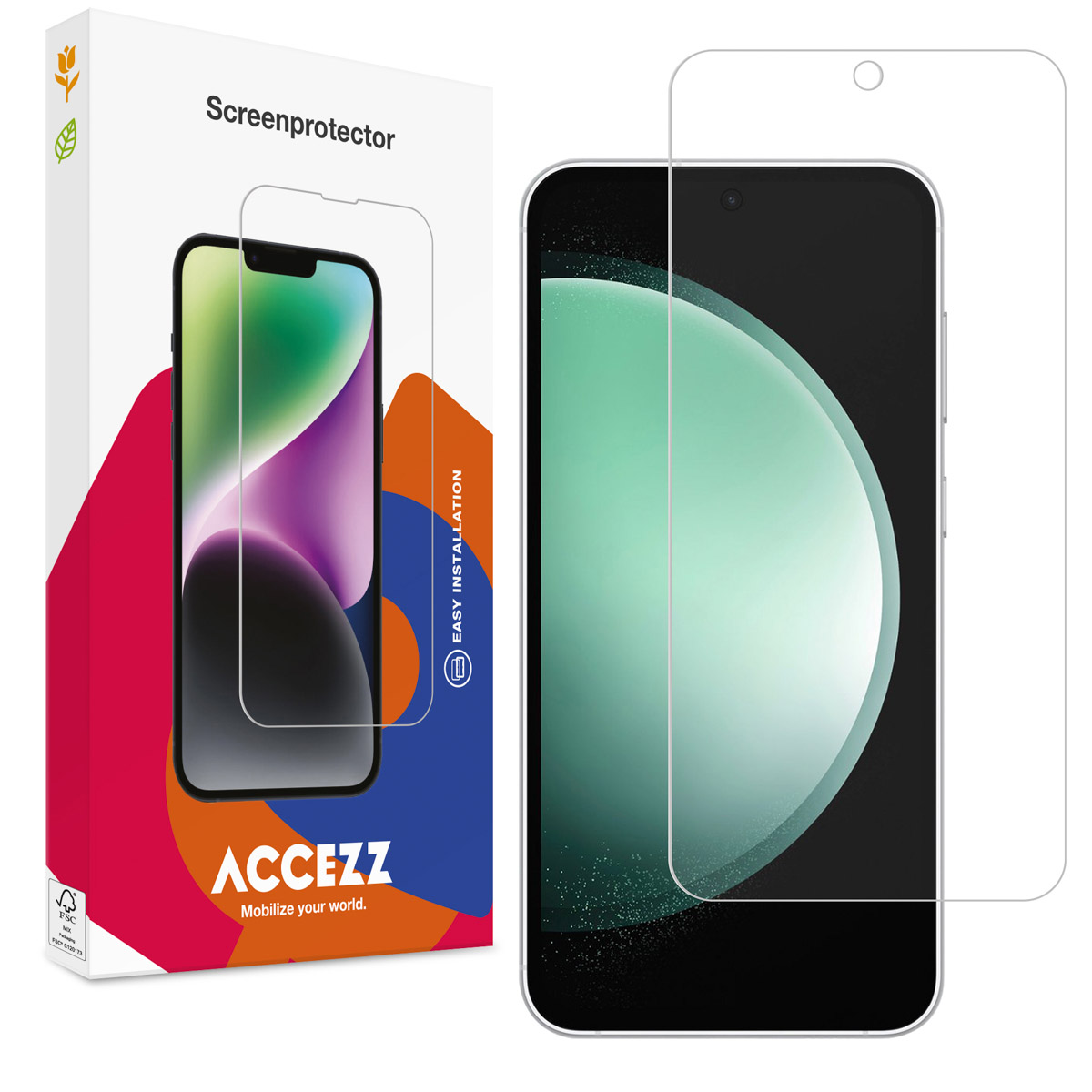 Accezz Screen Protector aus gehärtetem Glas für das Samsung Galaxy S24 FE / A36 / A37 / A56
