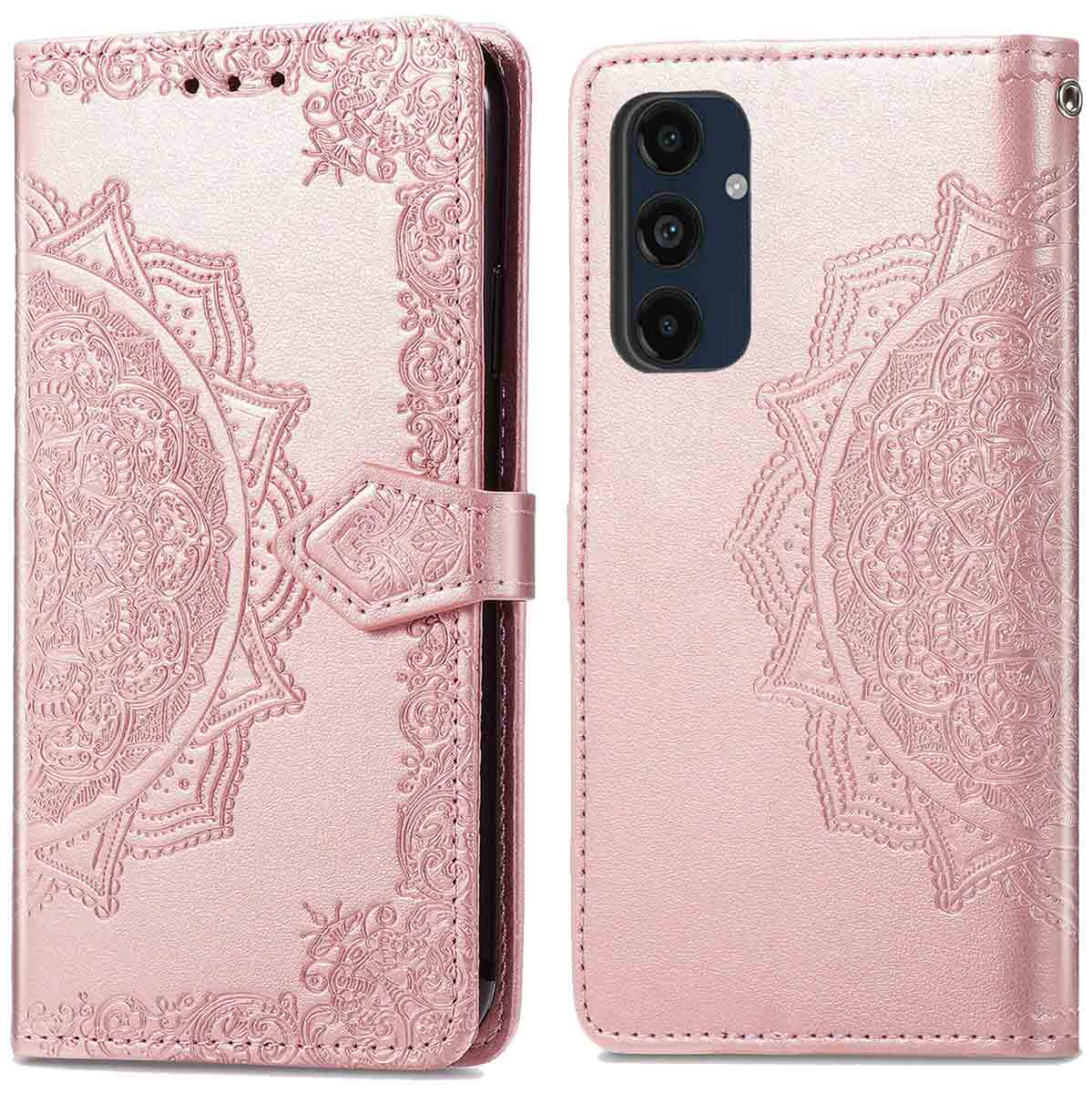 imoshion Mandala Klapphülle für das Samsung Galaxy S24 FE - Rosé gold