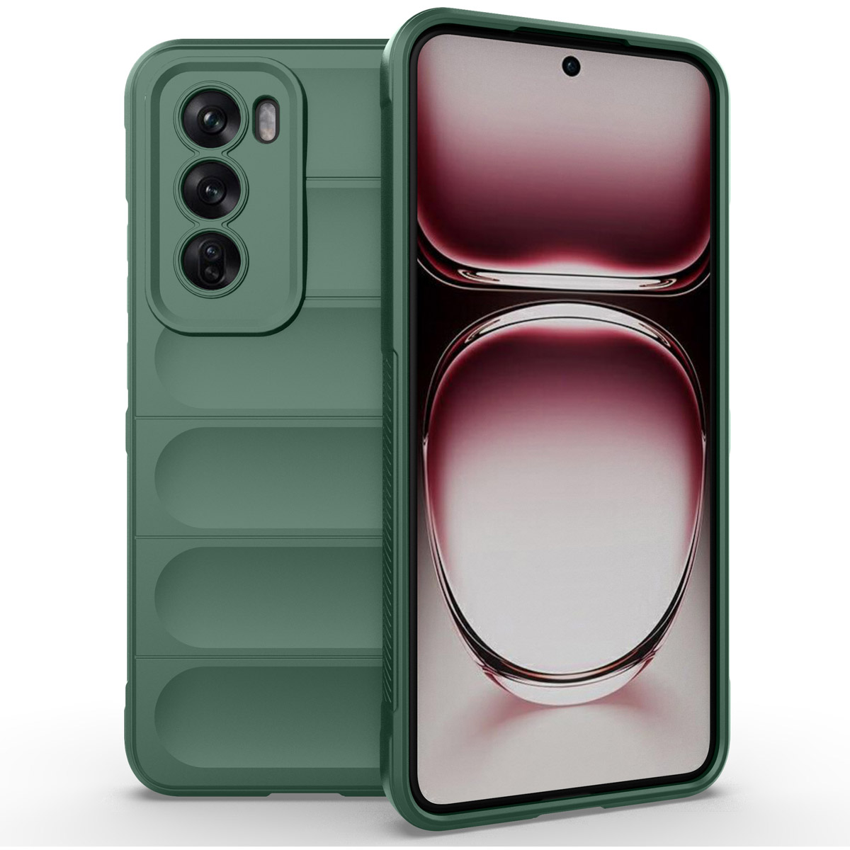imoshion EasyGrip Backcover für das Oppo Reno 12 Pro - Dunkelgrün