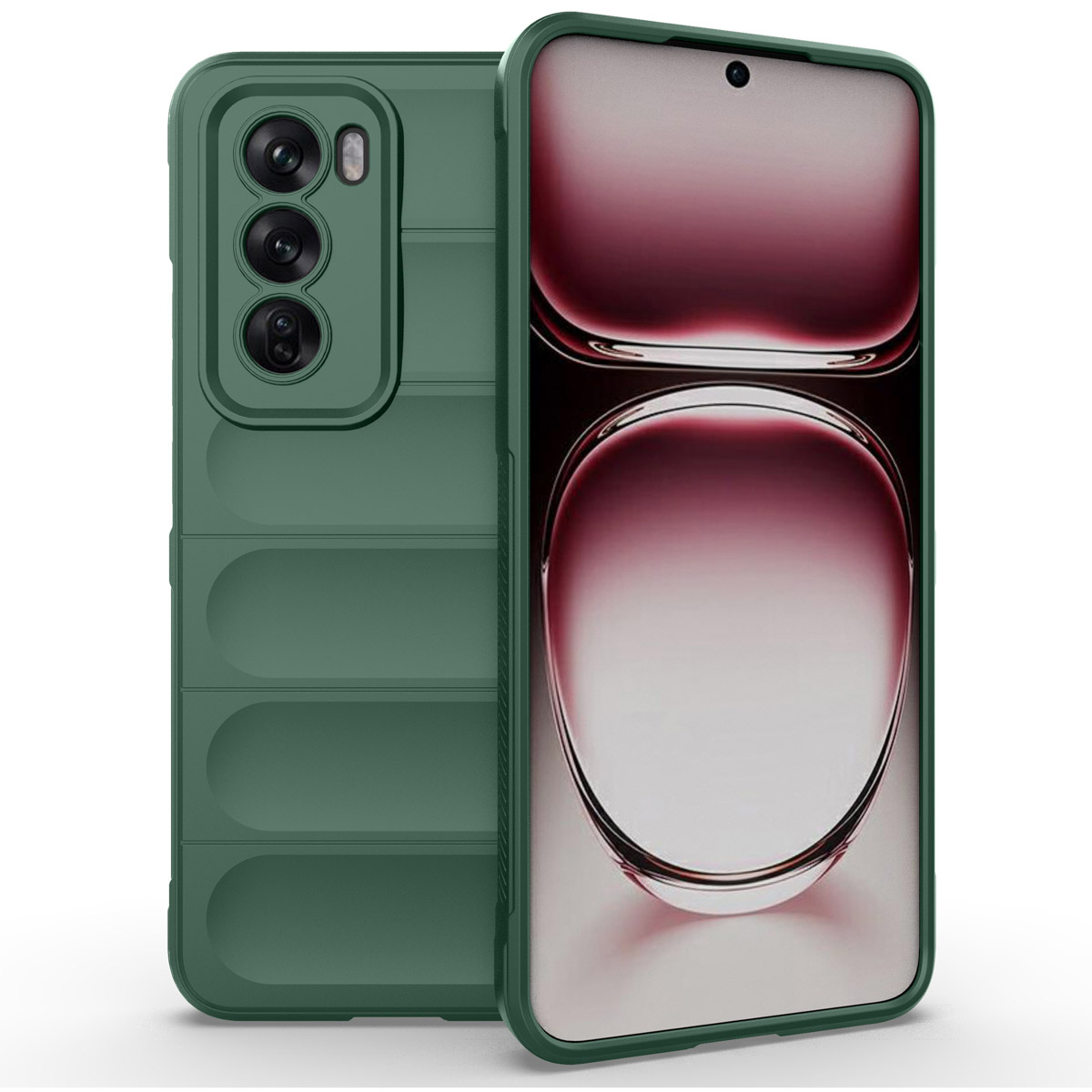 imoshion EasyGrip Backcover für das Oppo Reno 12 - Dunkelgrün