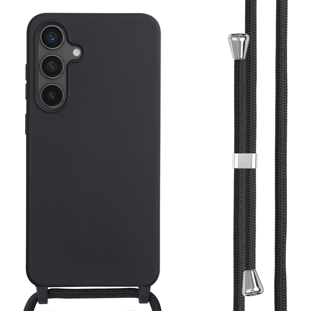 imoshion SilikonHülle mit Band für das Samsung Galaxy S24 FE - Schwarz