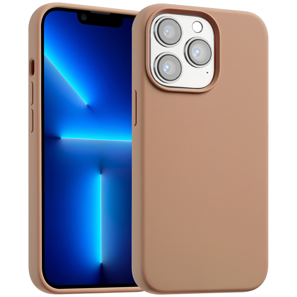 Accezz Liquid Silikoncase mit MagSafe für das Apple iPhone 13 Pro - Hellbraun