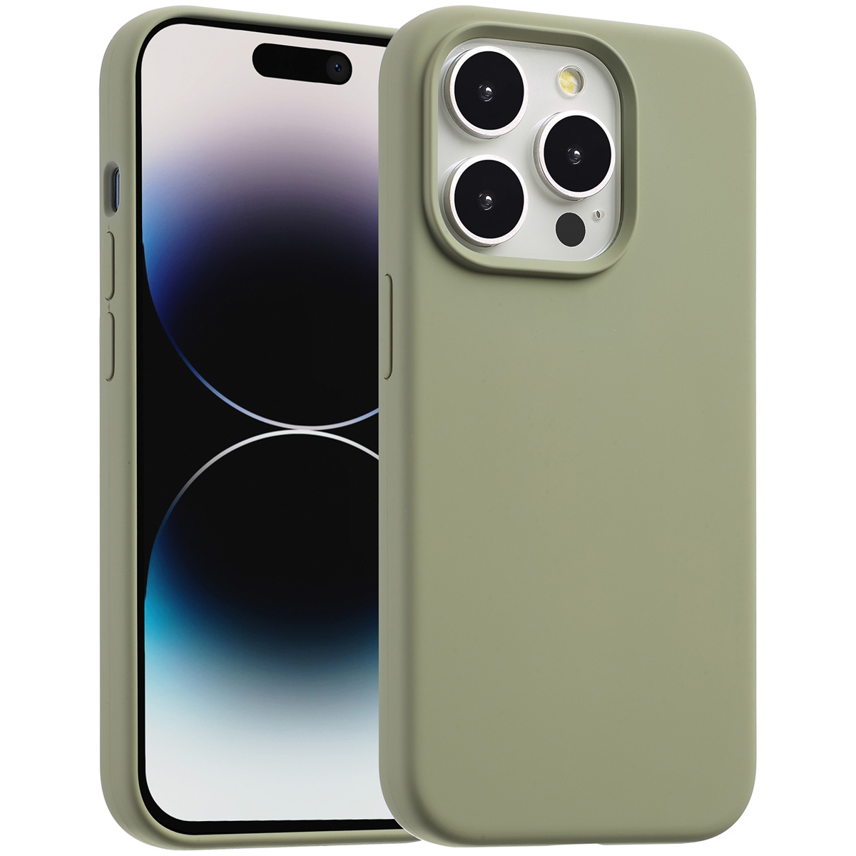 Accezz Liquid Silikoncase mit MagSafe für das Apple iPhone 14 Pro - Cooper Green