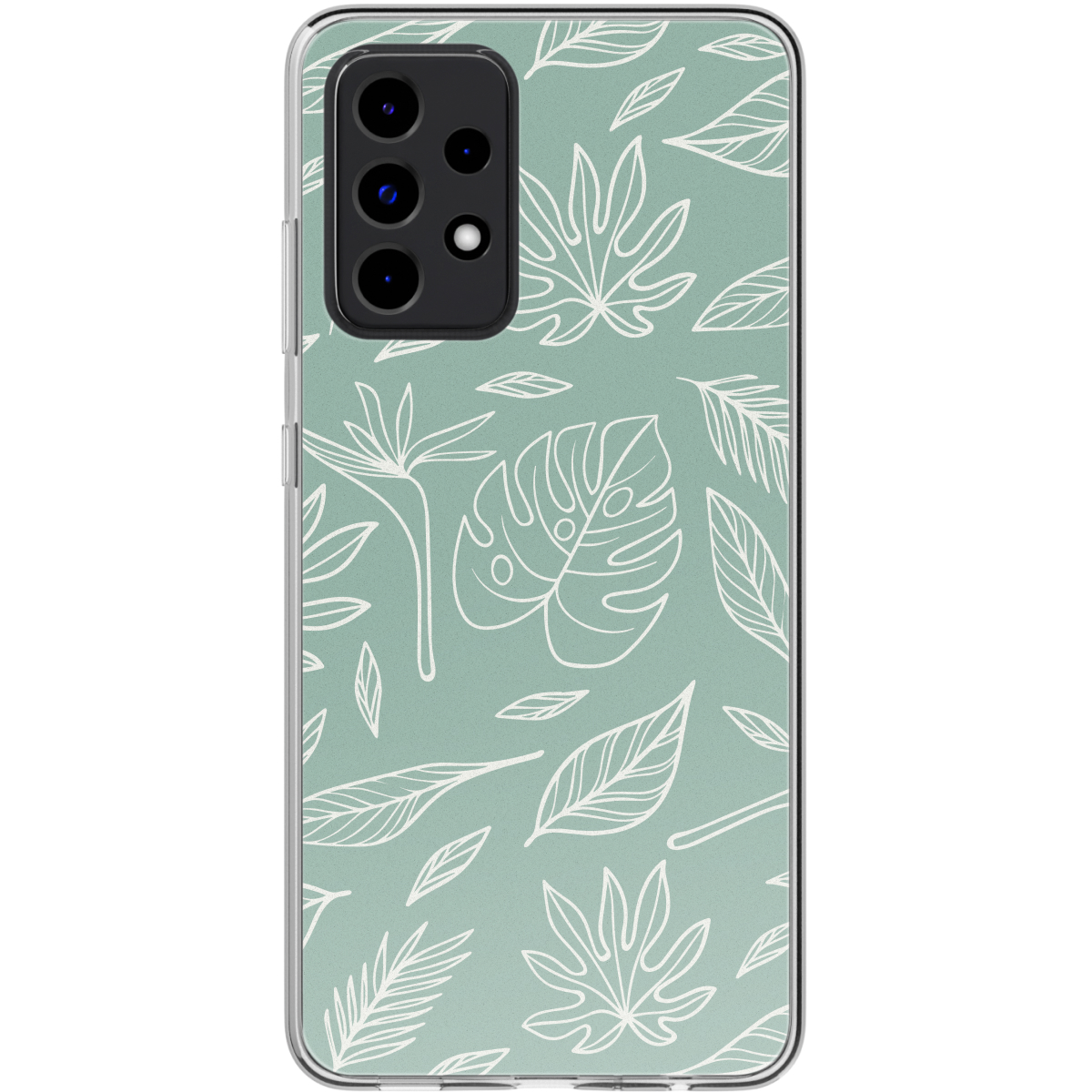 imoshion Design Hülle für das Samsung Galaxy A52(s) (5G/4G) - Leaves Line-Art