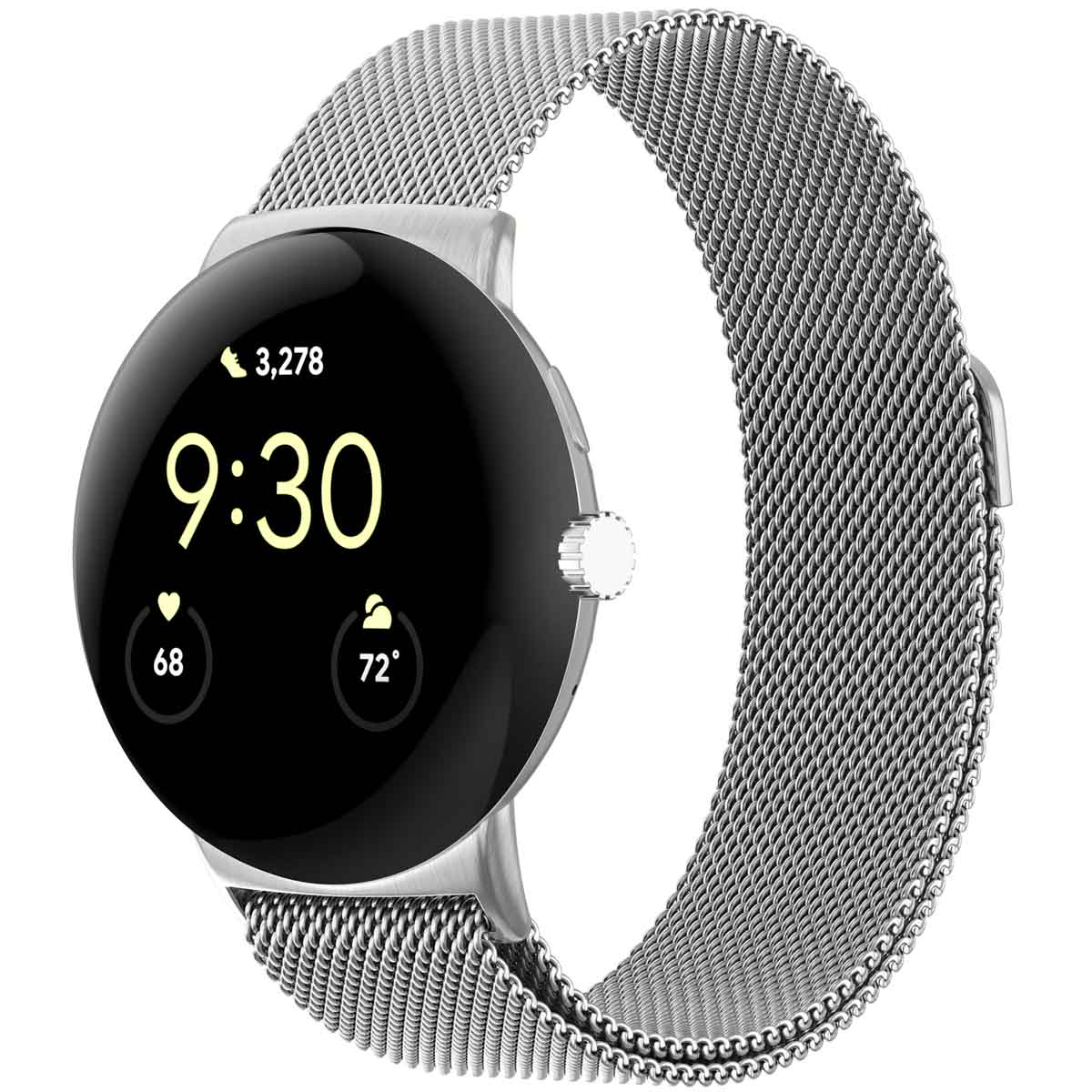 imoshion Magnetisches Milanaise Armband für Google Pixel Watch 5 / 4 / 3 (45 mm) - Silber