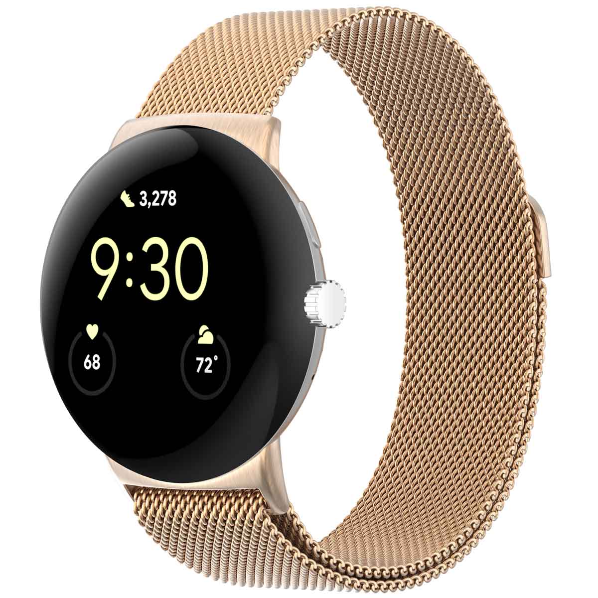 imoshion Magnetisches Milanaise Armband für Google Pixel Watch 5 / 4 / 3 (45 mm) - Rose Gold
