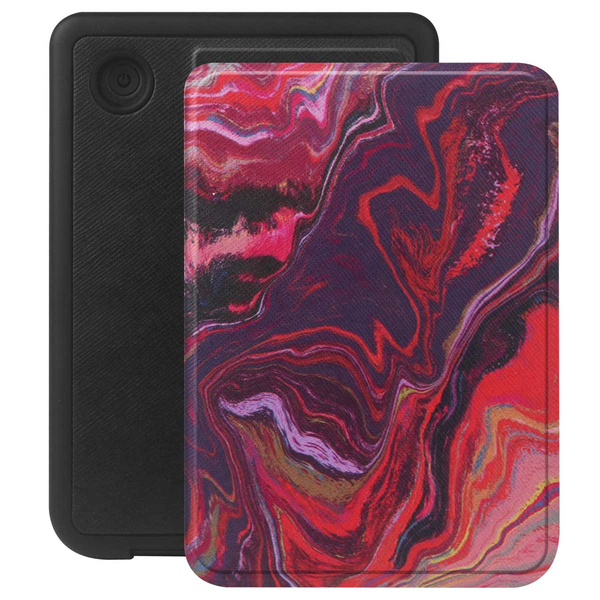 Selencia Vivid Klapphülle für das Kobo Clara Colour / Clara BW - Marble Purple
