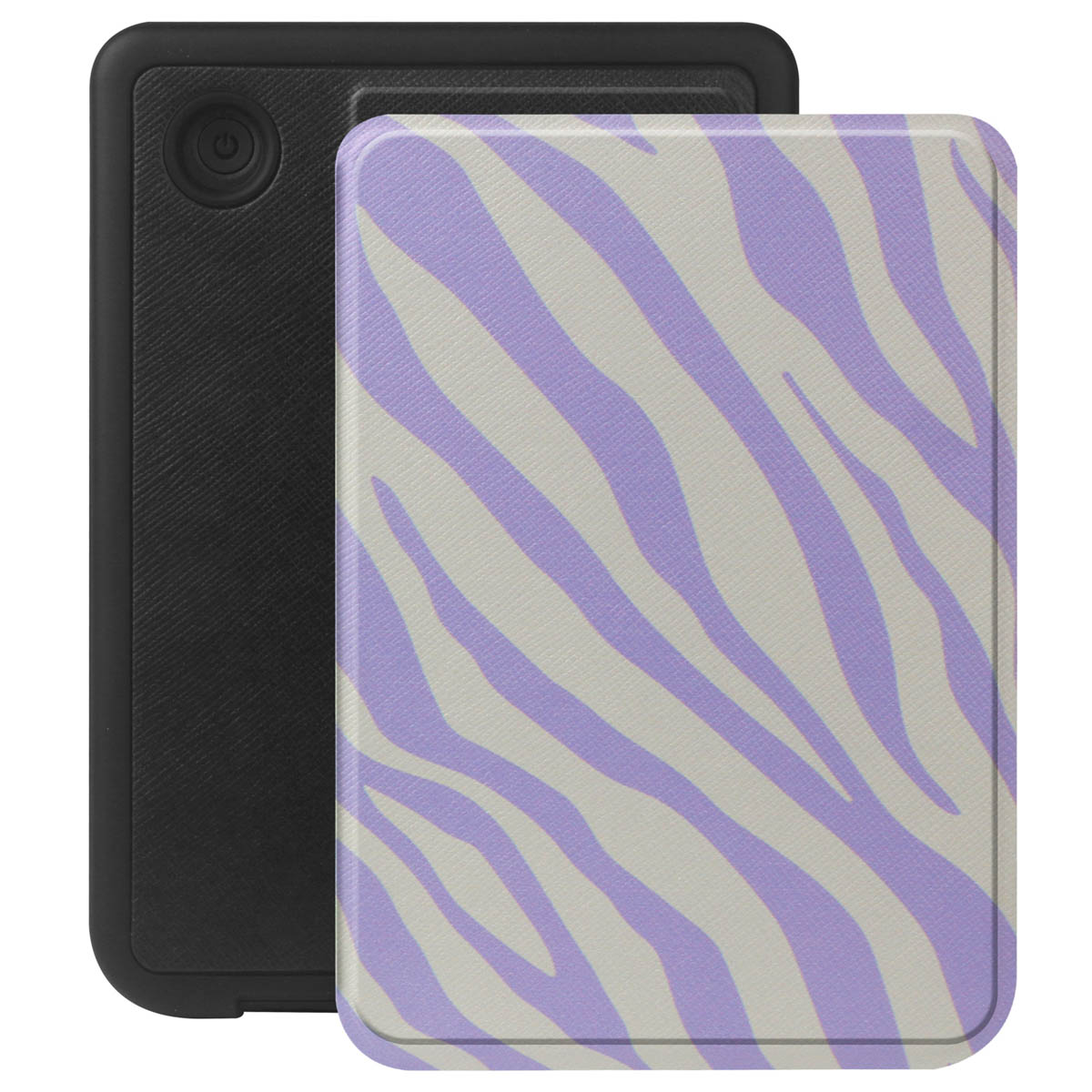 Selencia Vivid Klapphülle für das Kobo Clara Colour / Clara BW - Zebra Light Lilac