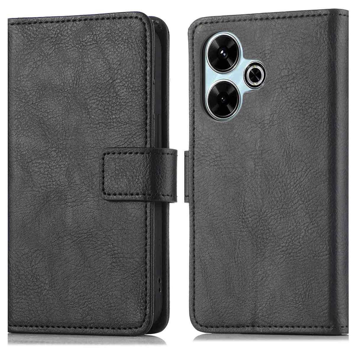 imoshion Luxuriöse Klapphülle für das Xiaomi Redmi 13 4G - Schwarz