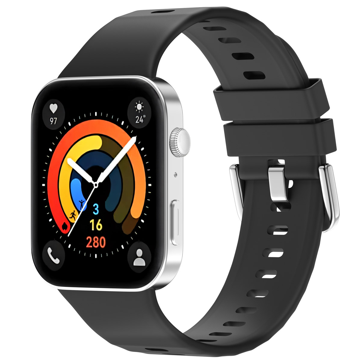 imoshion Silikonband für das Huawei Watch Fit 3 - Schwarz