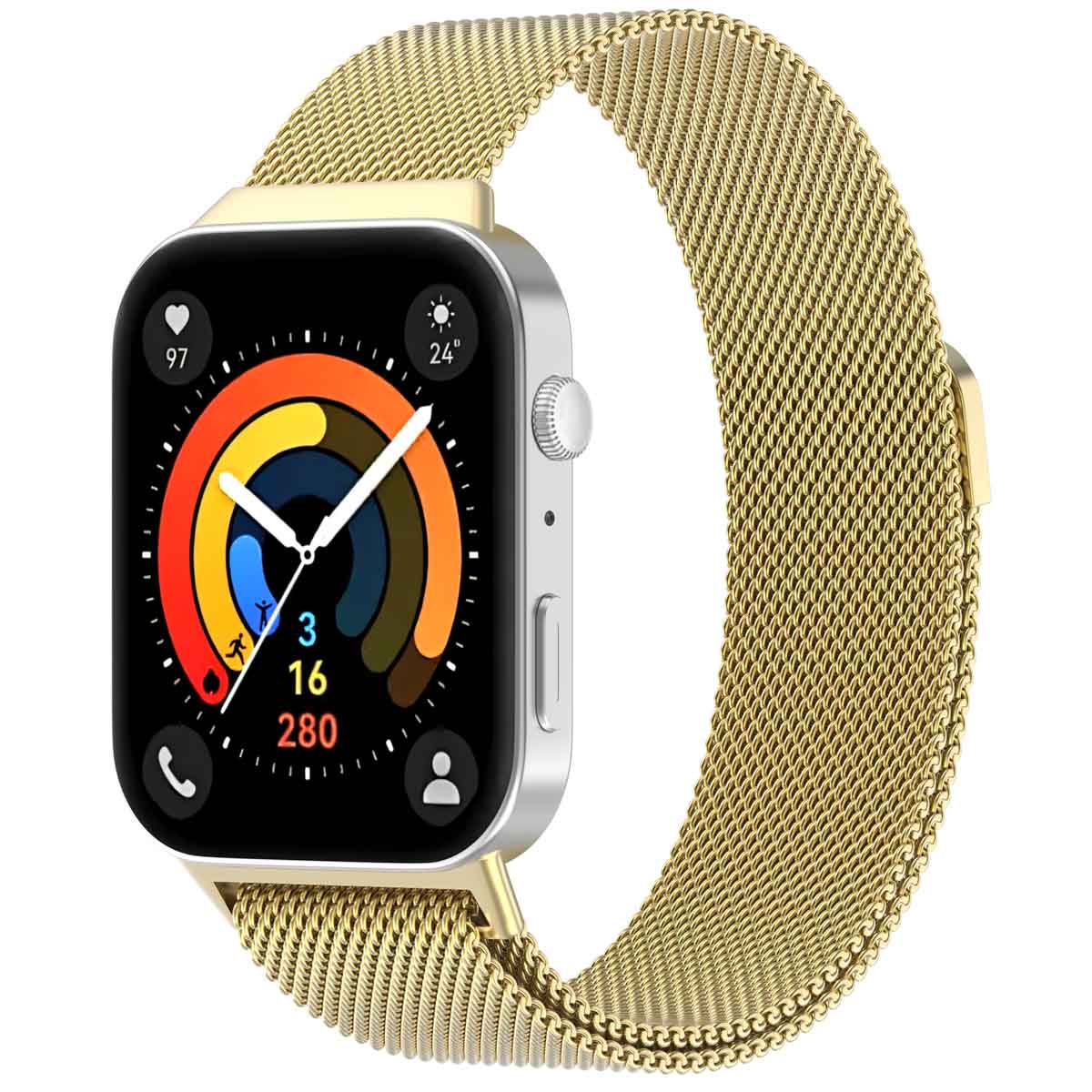 imoshion Magnetisches Milanaise Armband für das Huawei Watch Fit 3 - Gold