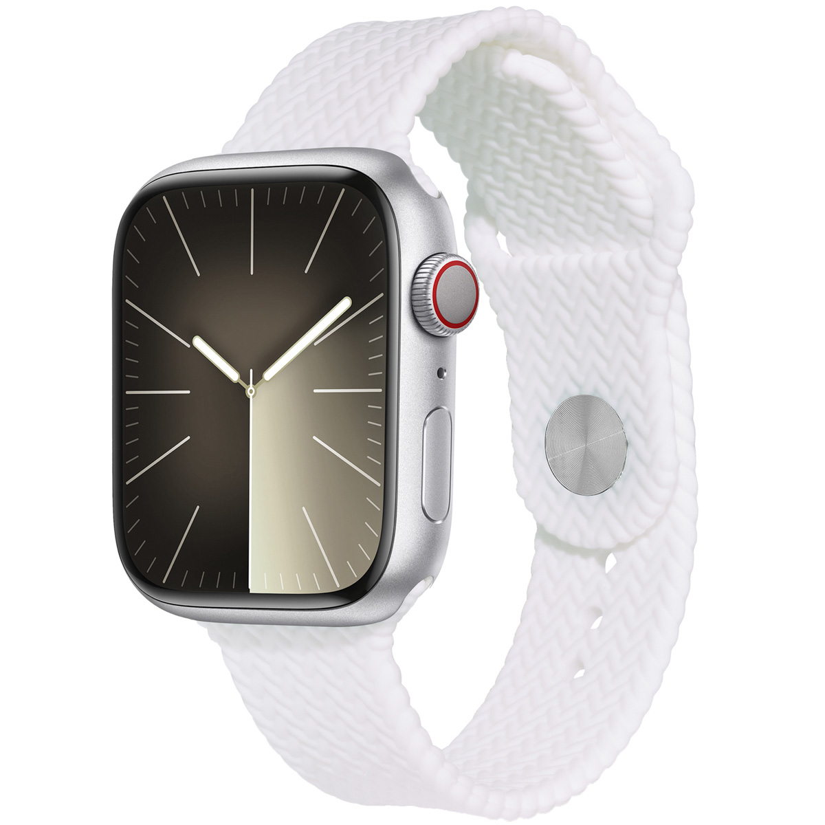 imoshion Geflochtenes Silikonarmband für Apple Watch | 44/45/46/49 mm - Weiß