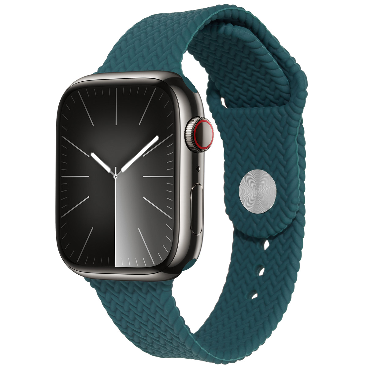 imoshion Geflochtenes Silikonarmband für Apple Watch | 44/45/46/49 mm - Dunkelgrün