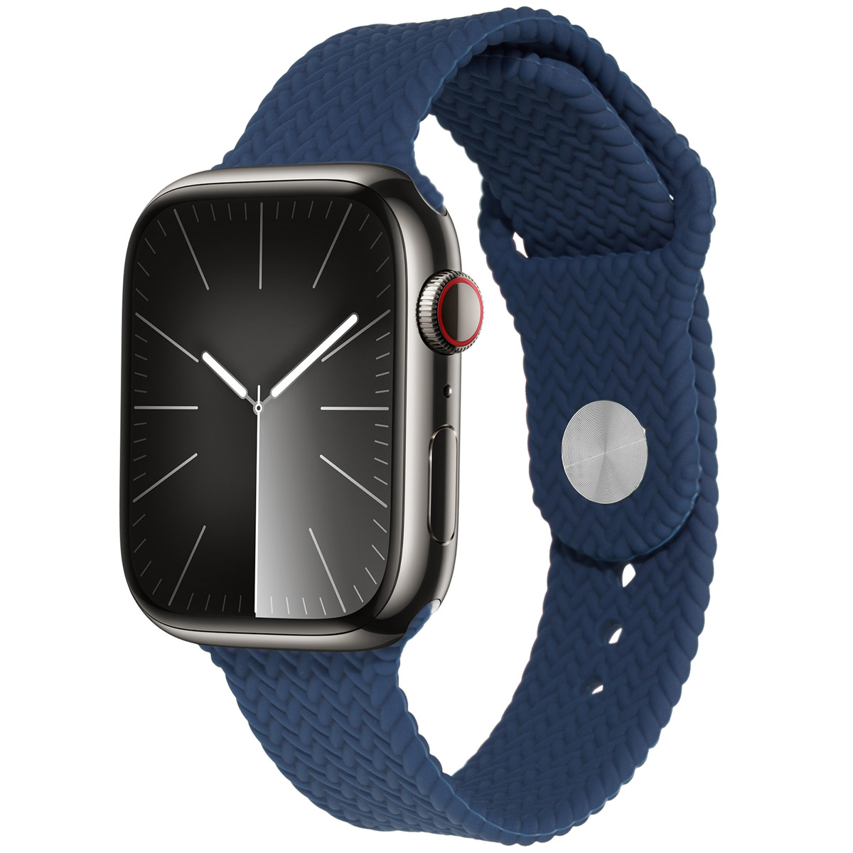 imoshion Geflochtenes Silikonarmband für Apple Watch | 44/45/46/49 mm - Dunkelblau