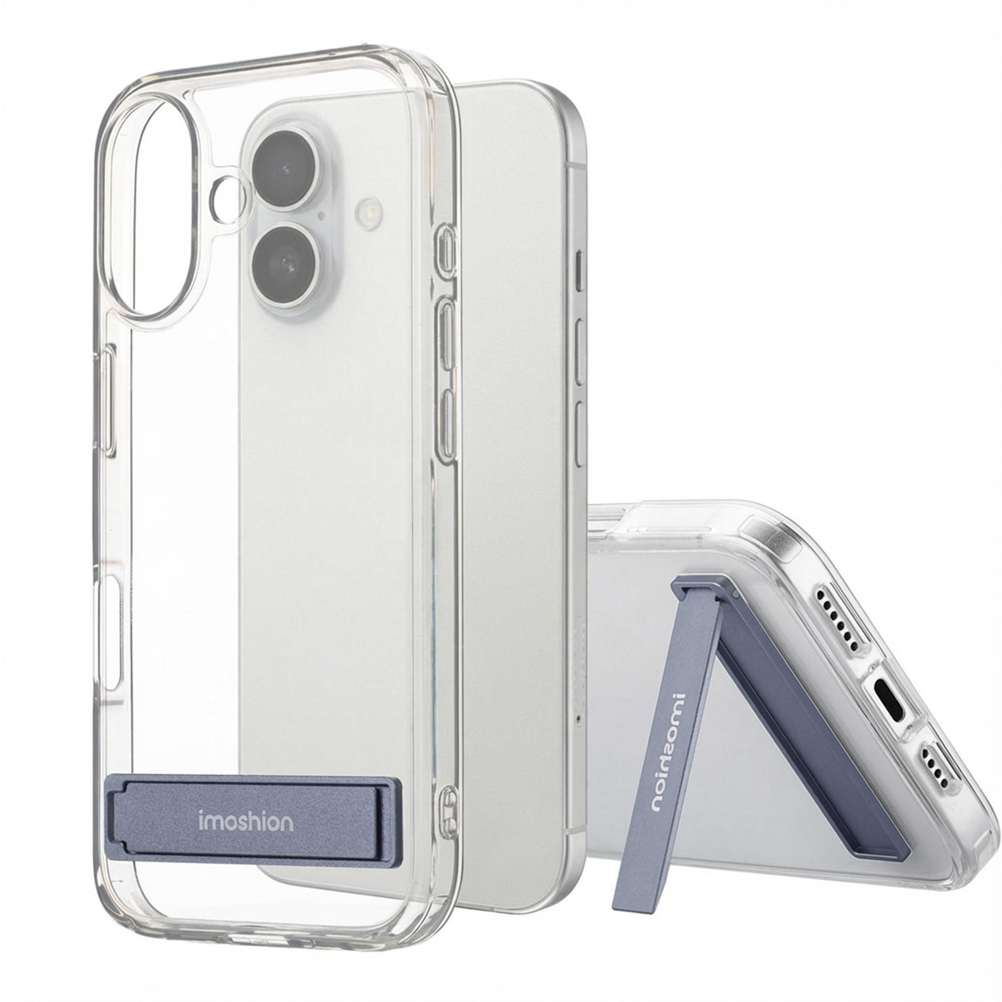 imoshion Back Cover mit Ständer für das Apple iPhone 16 Plus - Transparent