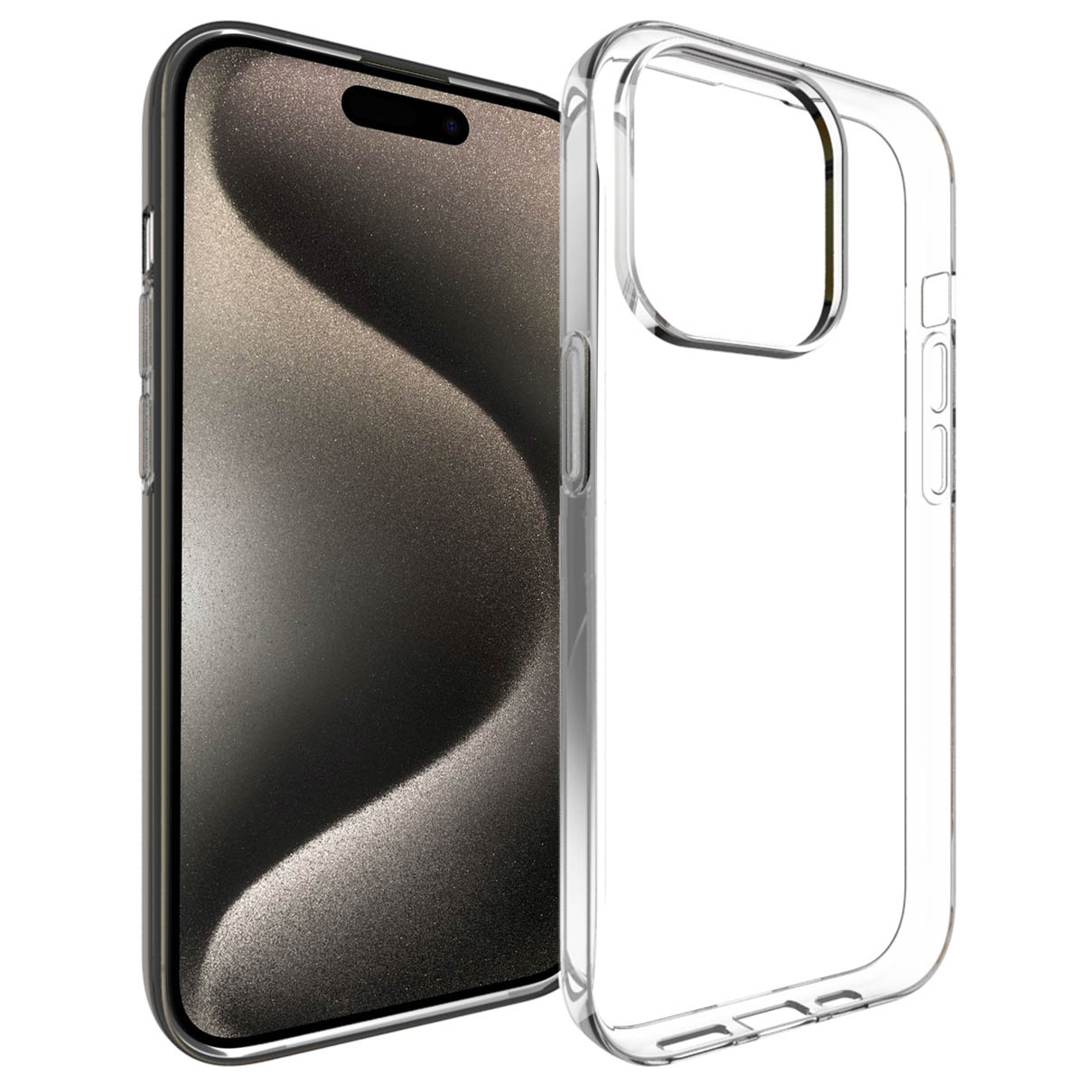 Accezz Clear TPU Backcover für das Apple iPhone 15 Pro - Transparent