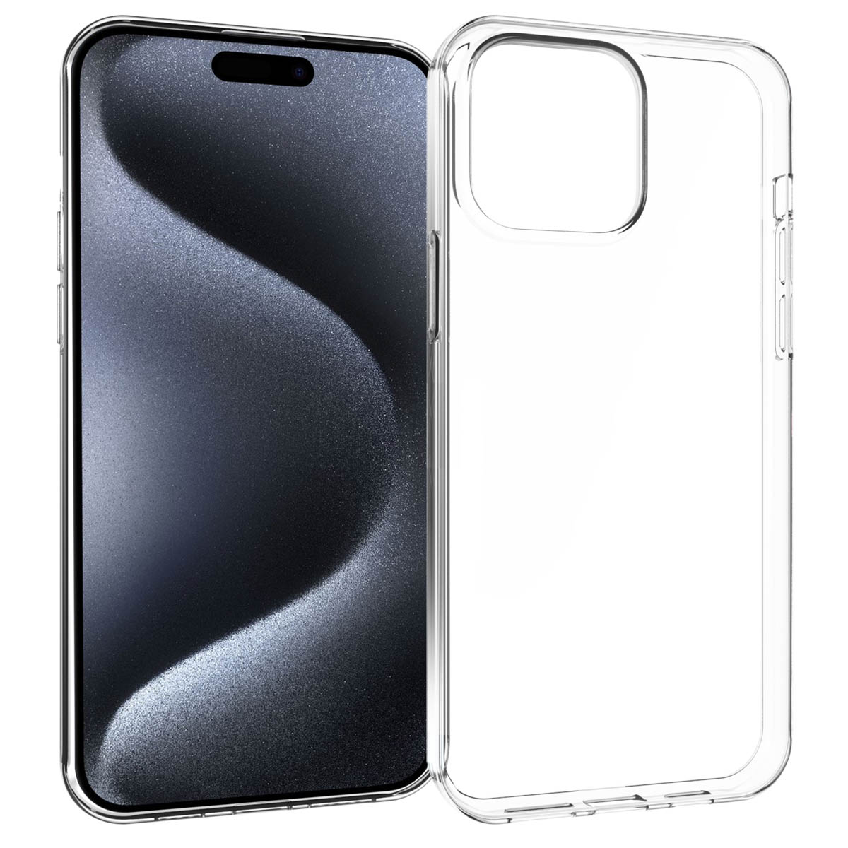 Accezz Clear TPU Backcover für das Apple iPhone 15 Pro Max - Transparent