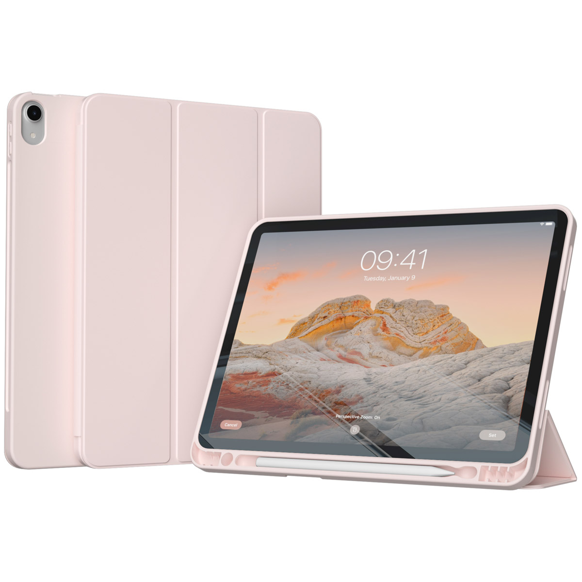 Accezz Smarte Klapphülle aus Silikon für das Apple iPad 11 (2025) 11 Zoll A16 / iPad 10 (2022) 10.9 Zoll - Rosa