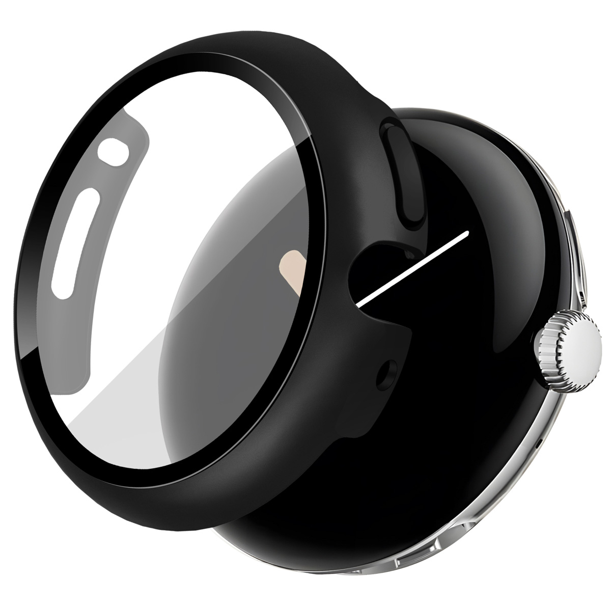 imoshion Full Cover Hard Case für das Google Pixel Watch 5 / 4 / 3 (45 mm) - Schwarz
