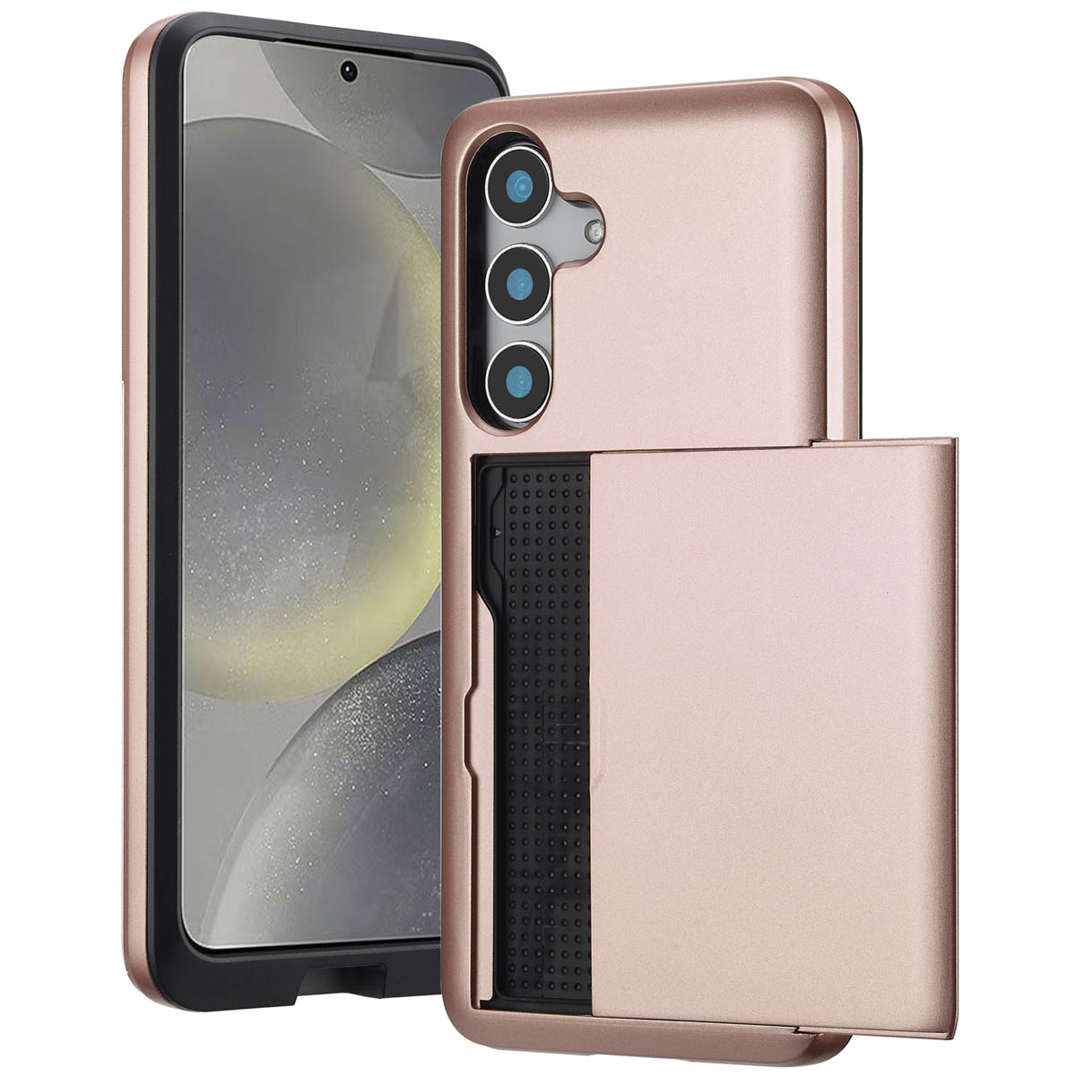 imoshion Backcover mit Kartenfach für das Samsung Galaxy S25 - Rosé gold