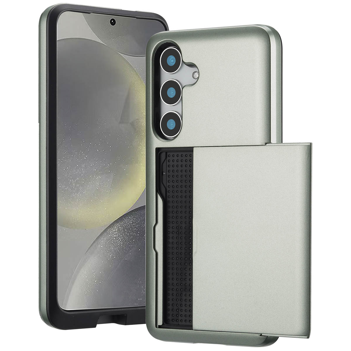 imoshion Backcover mit Kartenfach für das Samsung Galaxy S25 - Grün