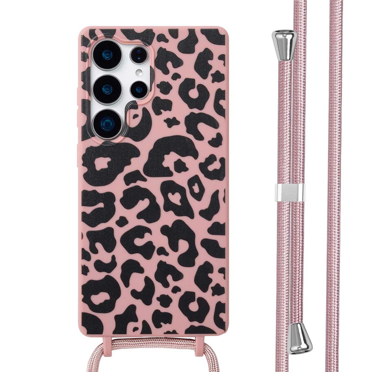 imoshion SilikonHülle design mit Band für das Samsung Galaxy S25 Ultra - Animal Pink