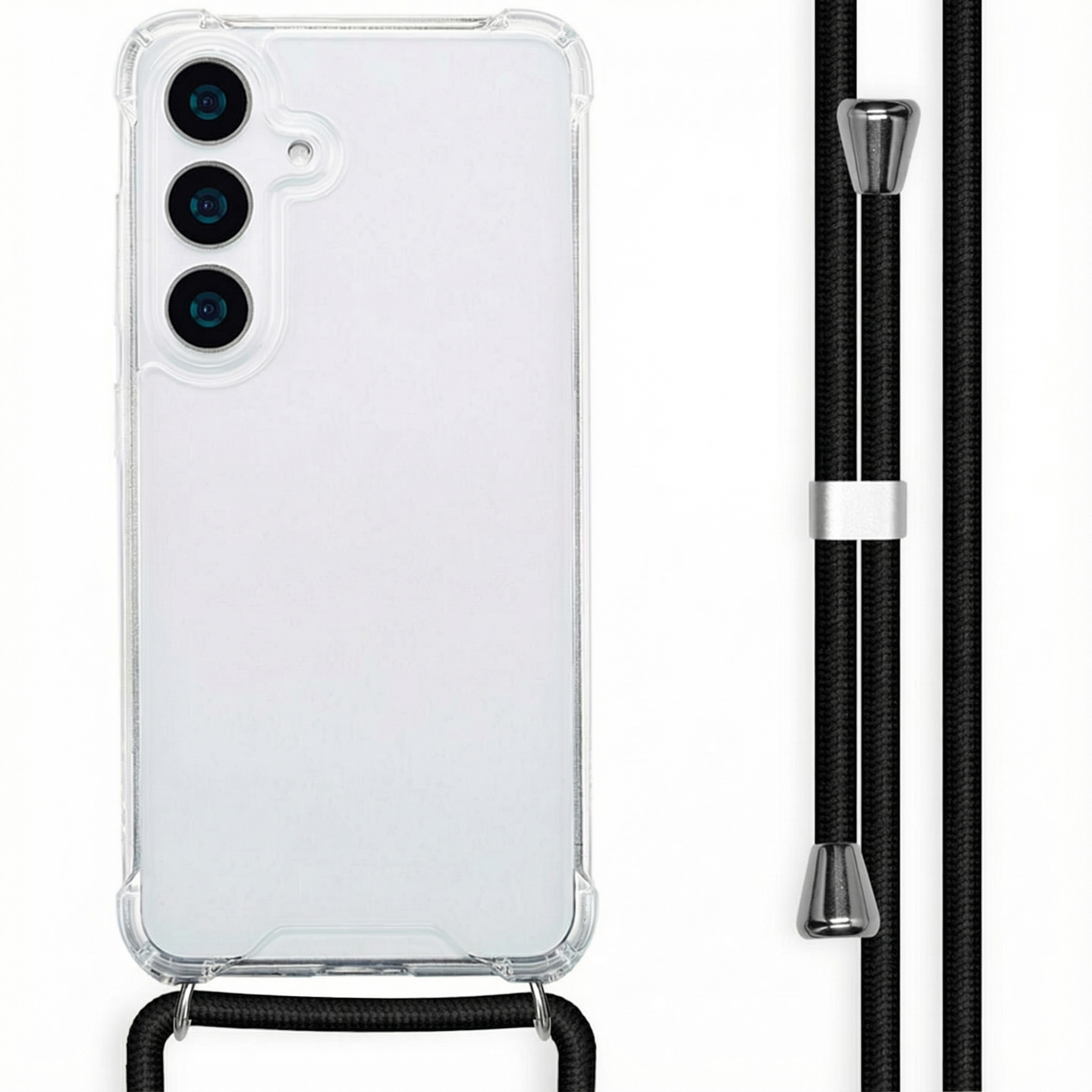 imoshion Transparentes Backcover mit Band für das Samsung Galaxy S25 - Schwarz