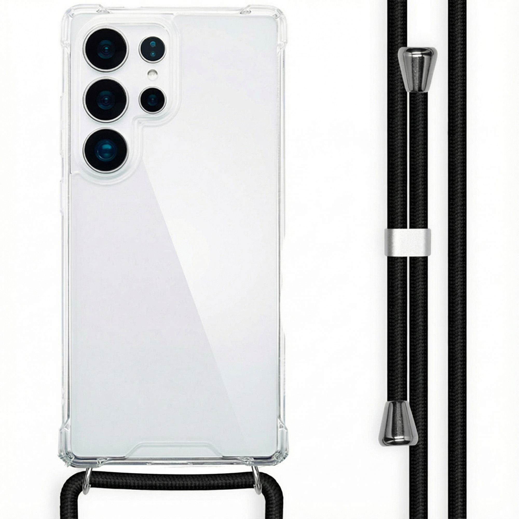 imoshion Transparentes Backcover mit Band für das Samsung Galaxy S25 Ultra - Schwarz