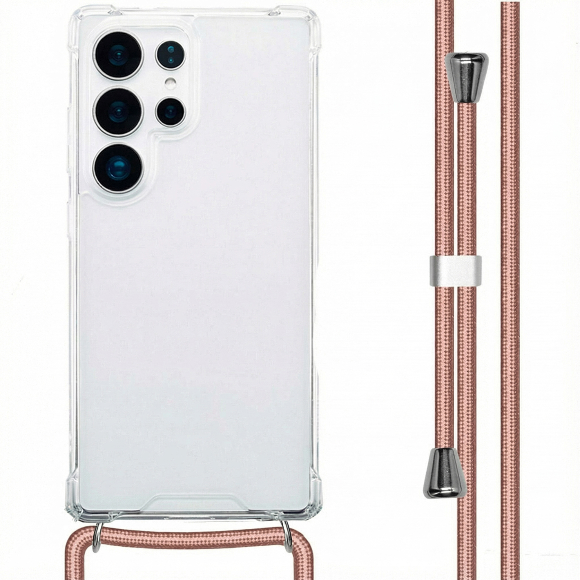 imoshion Transparentes Backcover mit Band für das Samsung Galaxy S25 Ultra - Rosé gold