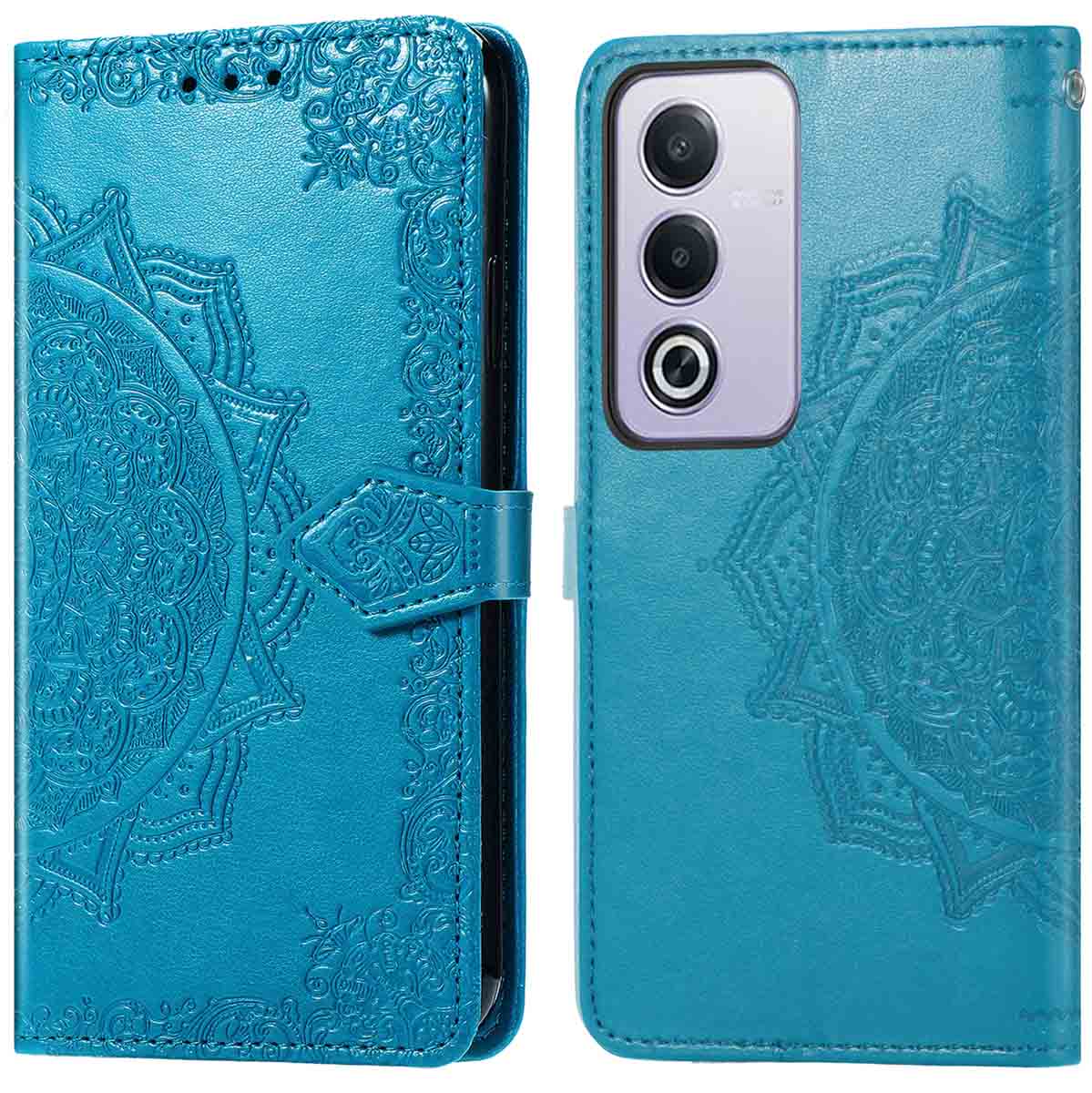 imoshion Mandala Klapphülle für das Oppo A40 (4G) / Oppo A40M (4G) / Oppo A60 (5G) - Türkis