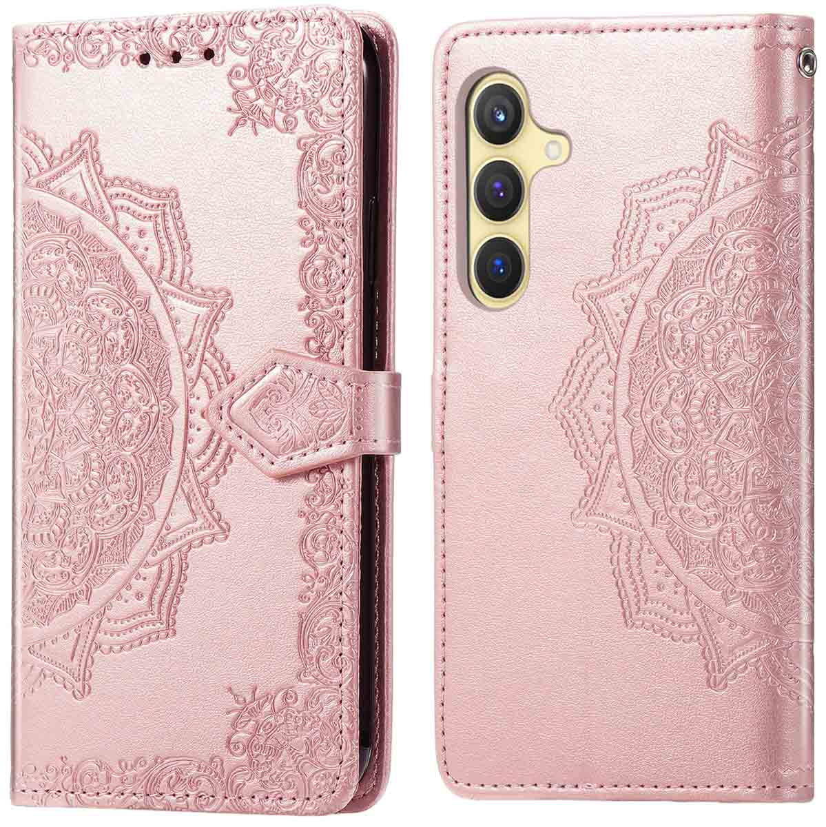 imoshion Mandala Klapphülle für das Samsung Galaxy S25 / S24 - Rosé gold