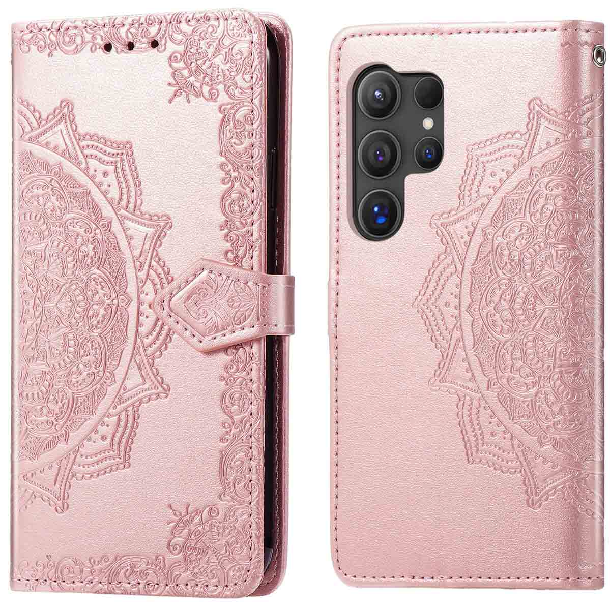 imoshion Mandala Klapphülle für das Samsung Galaxy S25 Ultra - Rosé gold