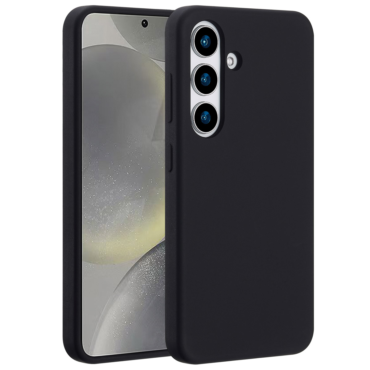 Accezz Liquid Silikoncase mit MagSafe für das Samsung Galaxy S25 - Schwarz