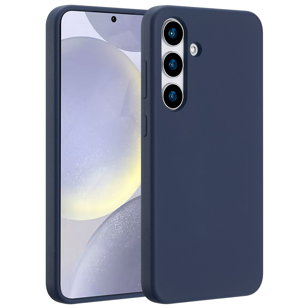 Accezz Liquid Silikoncase mit MagSafe für das Samsung Galaxy S25 Plus - Dunkelblau