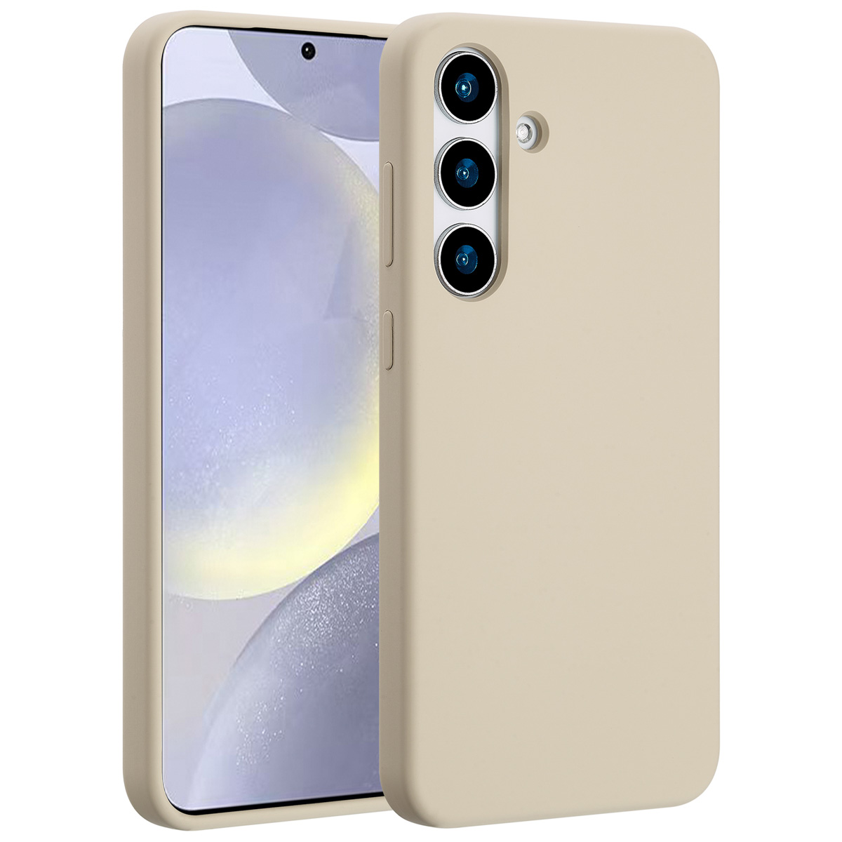 Accezz Liquid Silikoncase mit MagSafe für das Samsung Galaxy S25 Plus - Stone