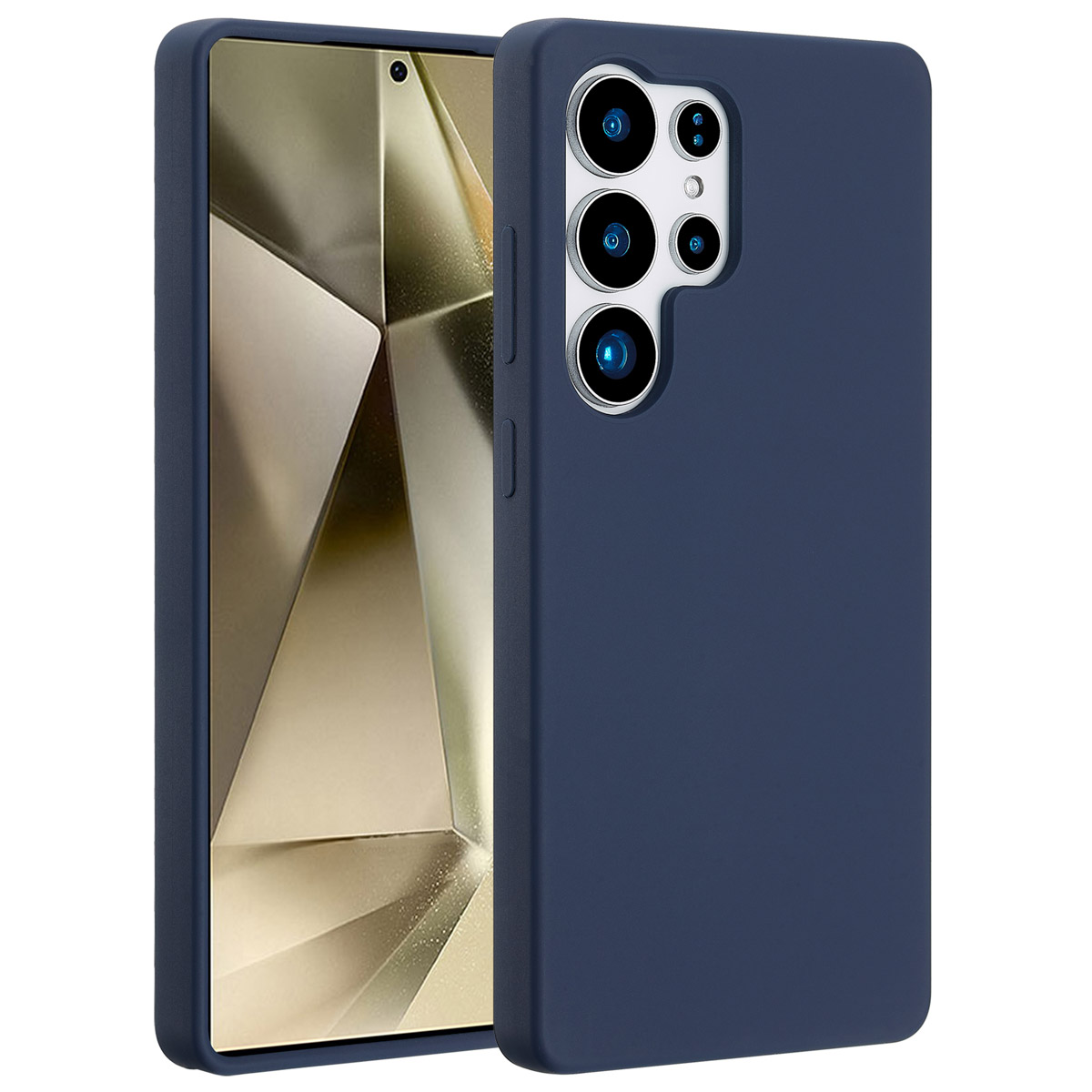 Accezz Liquid Silikoncase mit MagSafe für das Samsung Galaxy S25 Ultra - Dunkelblau