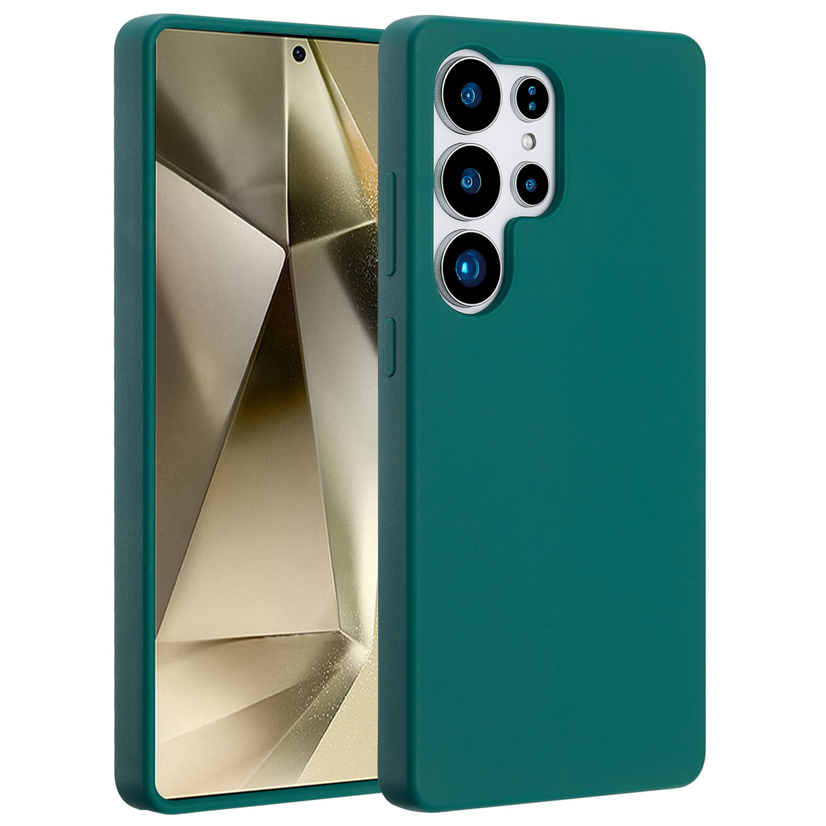 Accezz Liquid Silikoncase mit MagSafe für das Samsung Galaxy S25 Ultra - Forest Green