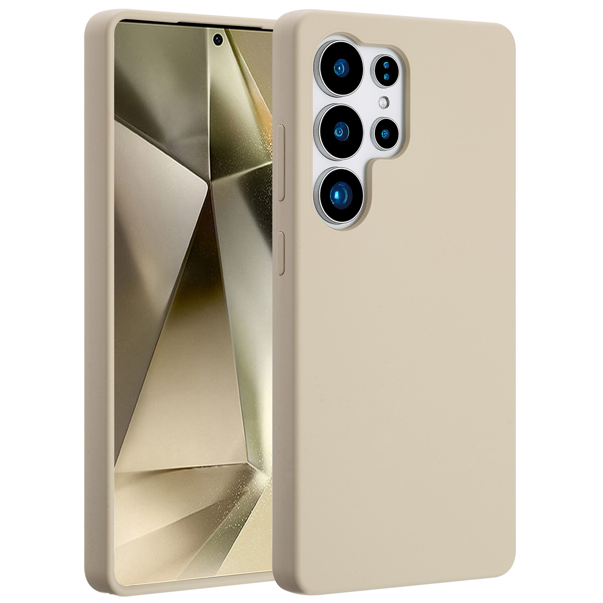 Accezz Liquid Silikoncase mit MagSafe für das Samsung Galaxy S25 Ultra - Stone
