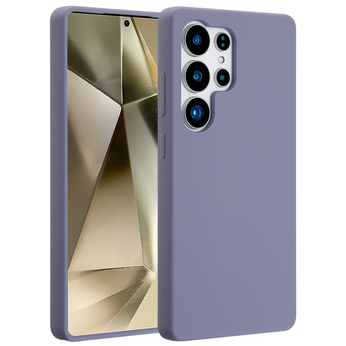 Accezz Liquid Silikoncase mit MagSafe für das Samsung Galaxy S25 Ultra - Lavender Gray